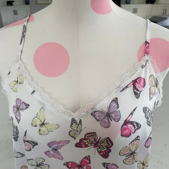 40 winks Butterfly Print w Lace Trimmed Polyester Chemise Multi Color Sz XS NWT - Picture 4 of 11